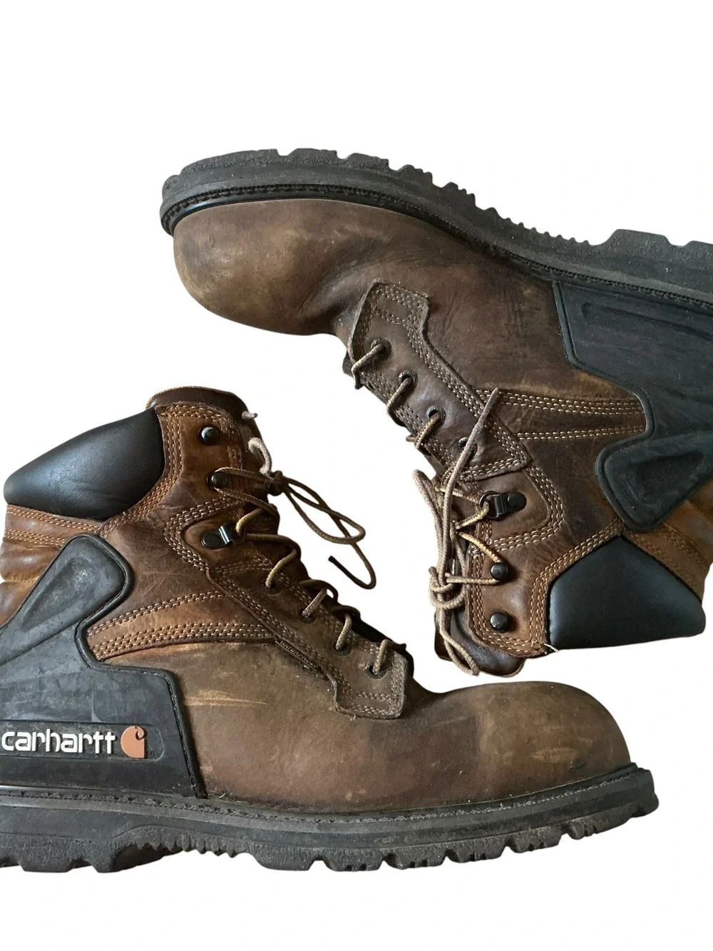 Carhartt heritage waterproof 6” steel toe work boots brown leather size 11